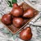 6 Pack Realistic Artificial Brown Pears - Fake Fruit Decor for Home